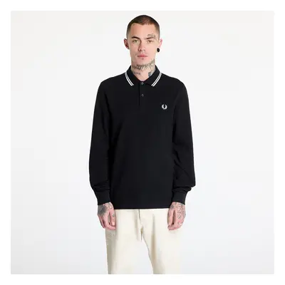 Póló FRED PERRY Long Sleeve Twin Tipped Shirt Black