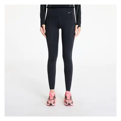 Nadrágok Nike Go Women's Firm-Support High-Waisted Full-Length Leggings with Pockets Black/ Blac