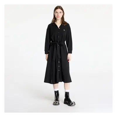 Ruha LACOSTE Relaxed Fit Piqué Polo Dress Black