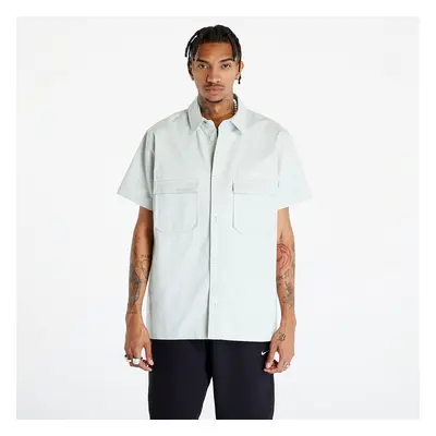 Ing Nike Life Woven Military Short-Sleeve Button-Down Shirt Light Silver/ White