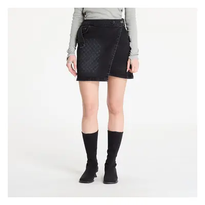 Szoknya Daily Paper Mongram Wrap Denim Skirt Black