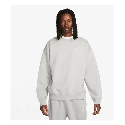 Pulóver Nike Solo Swoosh Men's Fleece Crew Dk Grey Heather/ White