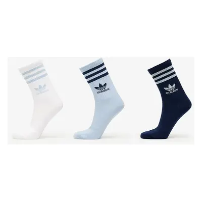 adidas 3 Stripes Crew Sock 3-Pack Wonder Blue/ Night Indigo/ White