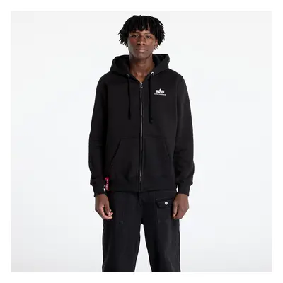 Pulóver Alpha Industries Basic Zip Hoody SL Black