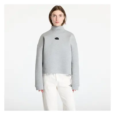 Pulóver The North Face Mock Neck Relaxed Sweater Metalic Silver