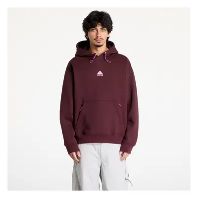 Pulóver Nike ACG Therma-FIT Fleece Pullover Hoodie UNISEX Burgundy Crush/ Summit White