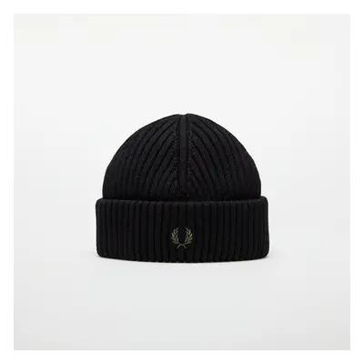 Kalap FRED PERRY Cotton Rib Beanie Black