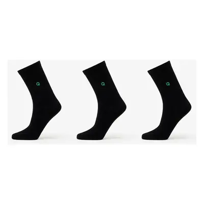 Queens Essential Short Crew Socks 3-Pack Black