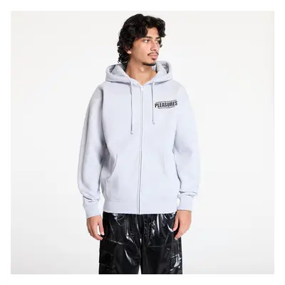 Pulóver PLEASURES Staff Zip Hoodie Heather Grey