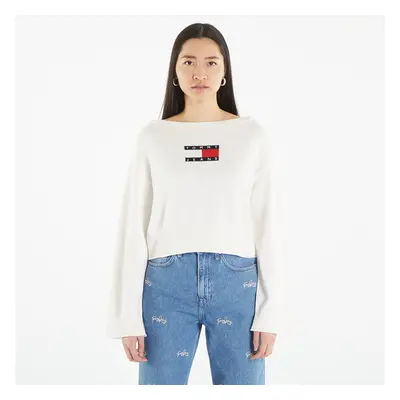 Pulóver TOMMY JEANS Lw Center Flag S Pullover White