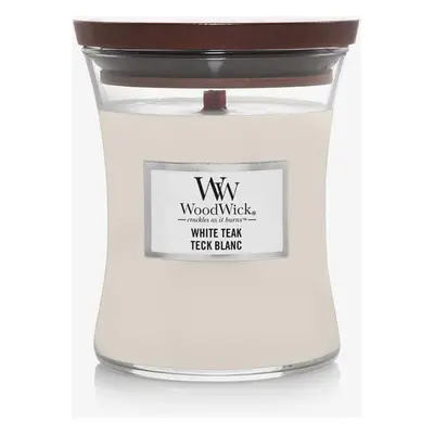 WoodWick Medium Hourglass Candle - White Teak