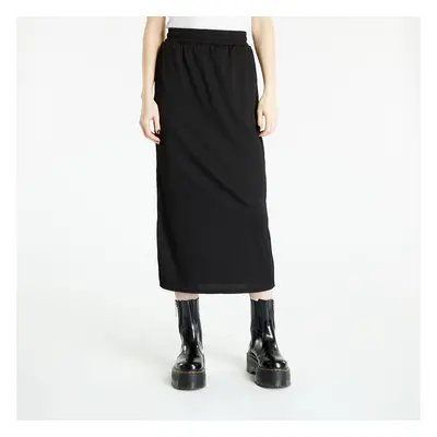 Szoknya Urban Classics Ladies Rib Jersey Midi Skirt Black