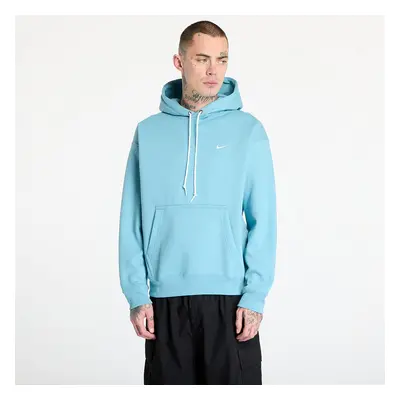 Pulóver Nike Solo Swoosh Men's Fleece Pullover Hoodie Denim Turquoise/ White