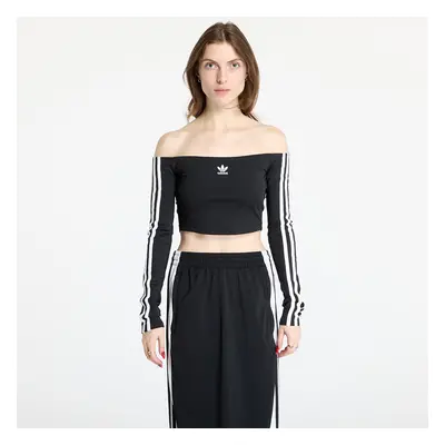 Póló adidas Adicolor Off Shoulder Long Sleeve Top Black