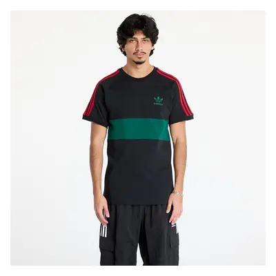 Póló adidas Stripes Panel T-Shirt Black/ Core Green