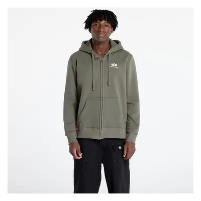 Pulóver Alpha Industries Basic Zip Hoody SL Dark Olive