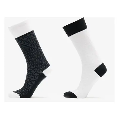 adidas Monogram Crew Socks 2-Pack Black/ White