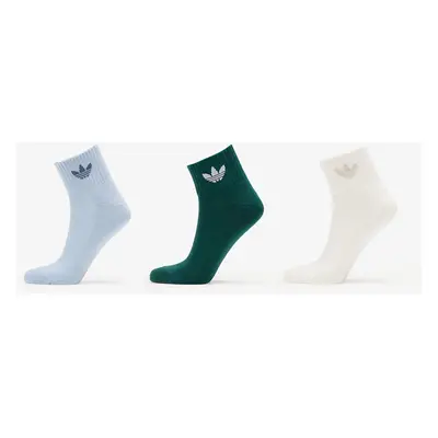 adidas Mid Ankle Sock 3-Pack Off White/ Collegiate Green/ Wonder Blue