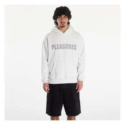 Pulóver PLEASURES Rhinestone Impact Hoodie Light Heather Grey