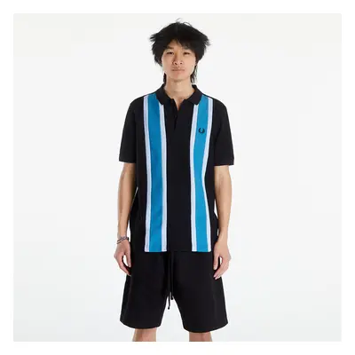 Póló FRED PERRY Woven Mesh Relaxed Polo Black