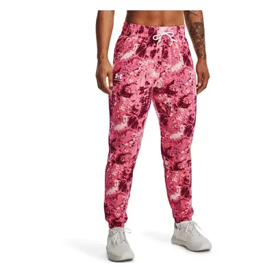 Nadrágok Under Armour Rival Terry Print Jogger Pace Pink