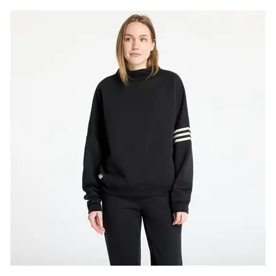 Pulóver adidas Neuclassics Oversized Mock Neck Sweatshirt Black/ Cream White