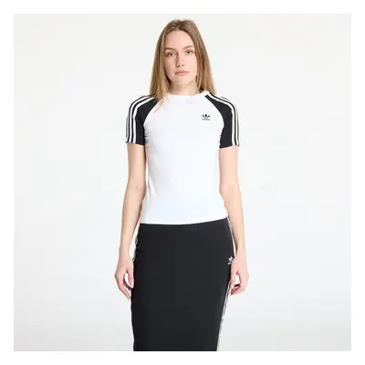 Póló adidas Adicolor Stripe Raglan Slim Tee White/ Black