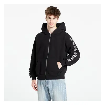 Pulóver PLEASURES Oe Zip Up Hooded Sweatshirt Black