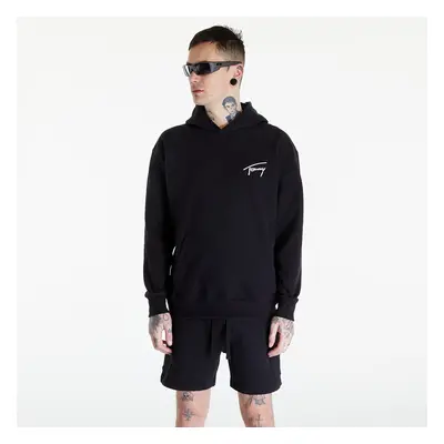 Pulóver Tommy Jeans Relaxed Signature Hoodie Black