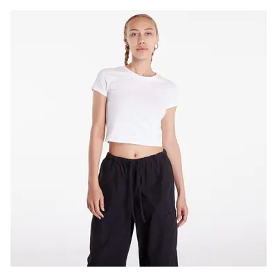 Póló Urban Classics Ladies Stretch Jersey Cropped Tee White