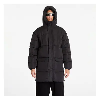 Kabát Sixth June Long Puffer Jacket With Hood Black