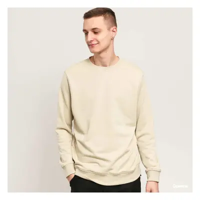 Pulóver Urban Classics Basic Terry Crew Beige