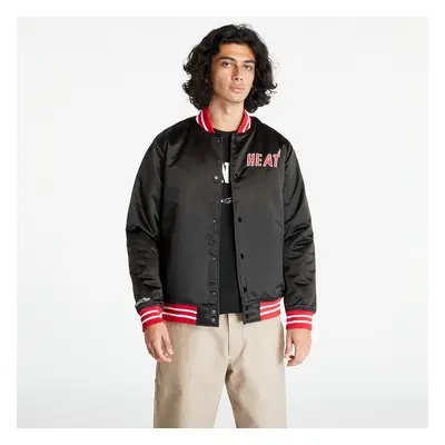 Kabát Mitchell & Ness Miami Heat Heavyweight Satin Jacket Black