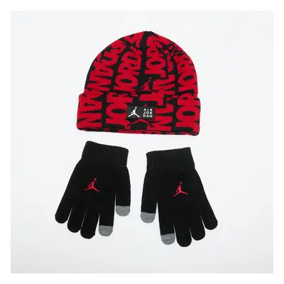 Kalap Jordan Aj Aop Beanie Set Black/ Gym Red