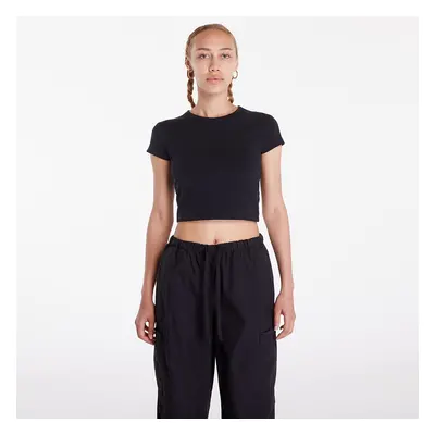 Póló Urban Classics Ladies Stretch Jersey Cropped Tee Black