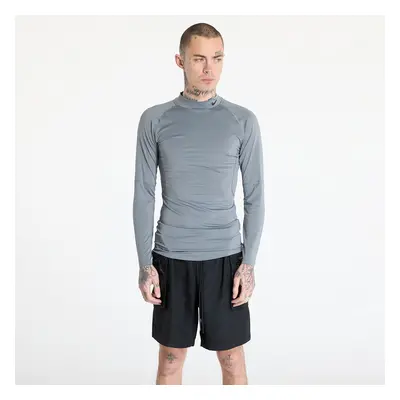 Póló Nike Pro Men's Dri-FIT Fitness Mock-Neck Long-Sleeve Top Smoke Grey/ Black