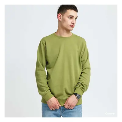 Pulóver Urban Classics Basic Terry Crew Green