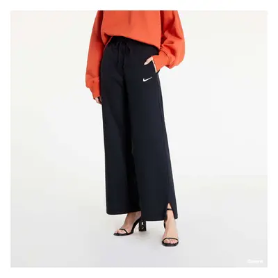 Nadrágok Nike NSW Phoenix Fleece Women's High-Rise Wide-Leg Pants Black/ Sail