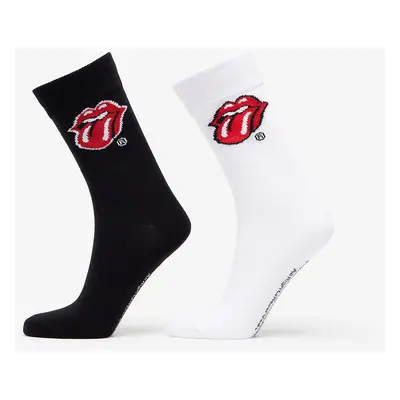 Urban Classics Rolling Stones Tongue Socks 2-Pack Black/ White