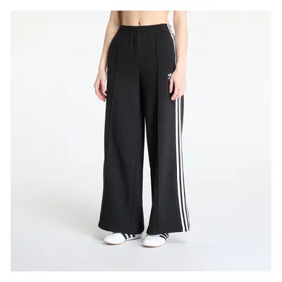 Nadrágok adidas Stripes Wide Leg Loose French Terry Pant Black