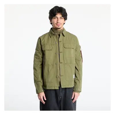 Ing Alpha Industries Inc. Color Block Overshirt Dark Olive