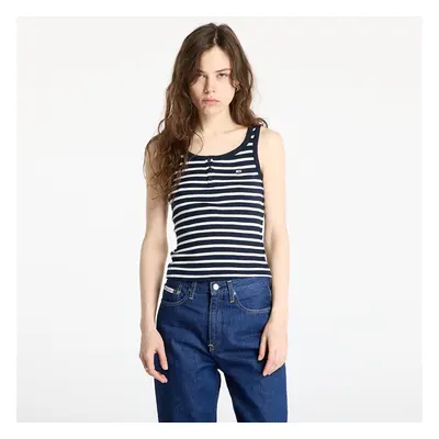 Tommy Jeans Slim Button Tank Blue