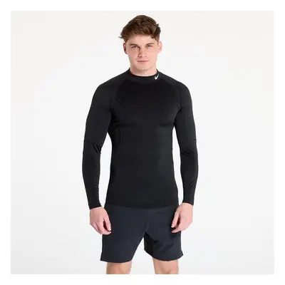 Póló Nike Pro Men's Dri-FIT Fitness Mock-Neck Long-Sleeve Top Black/ White