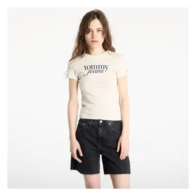 Póló Tommy Jeans Slim Essential Tee Beige