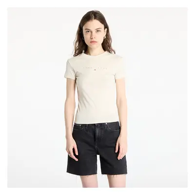 Póló Tommy Jeans Slim Tonal Linear Tee Beige