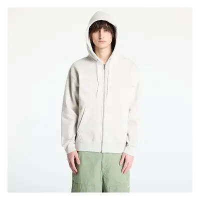 Pulóver Nike Solo Swoosh Men's Full-Zip Hoodie Light Bone/ White