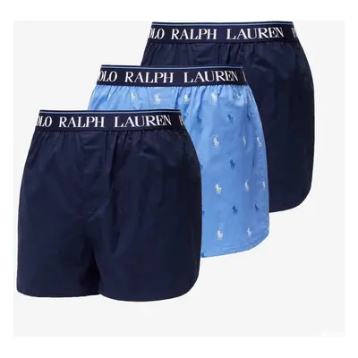 Alsónadrág Ralph Lauren Stretch Cotton Three Slim Fit Boxers 3-Pack Blue