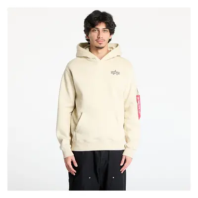 Pulóver Alpha Industries Inc. Signature BP Hoodie Vintage White