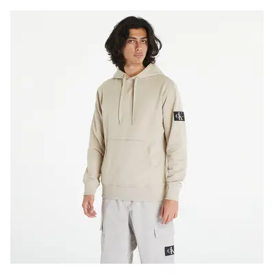 Pulóver Calvin Klein Jeans Badge Hoodie Beige