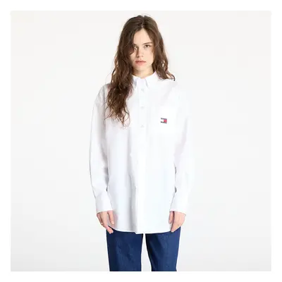 Ing Tommy Jeans Oversized Badge Oxford Shirt White